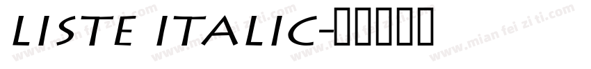 Liste Italic字体转换